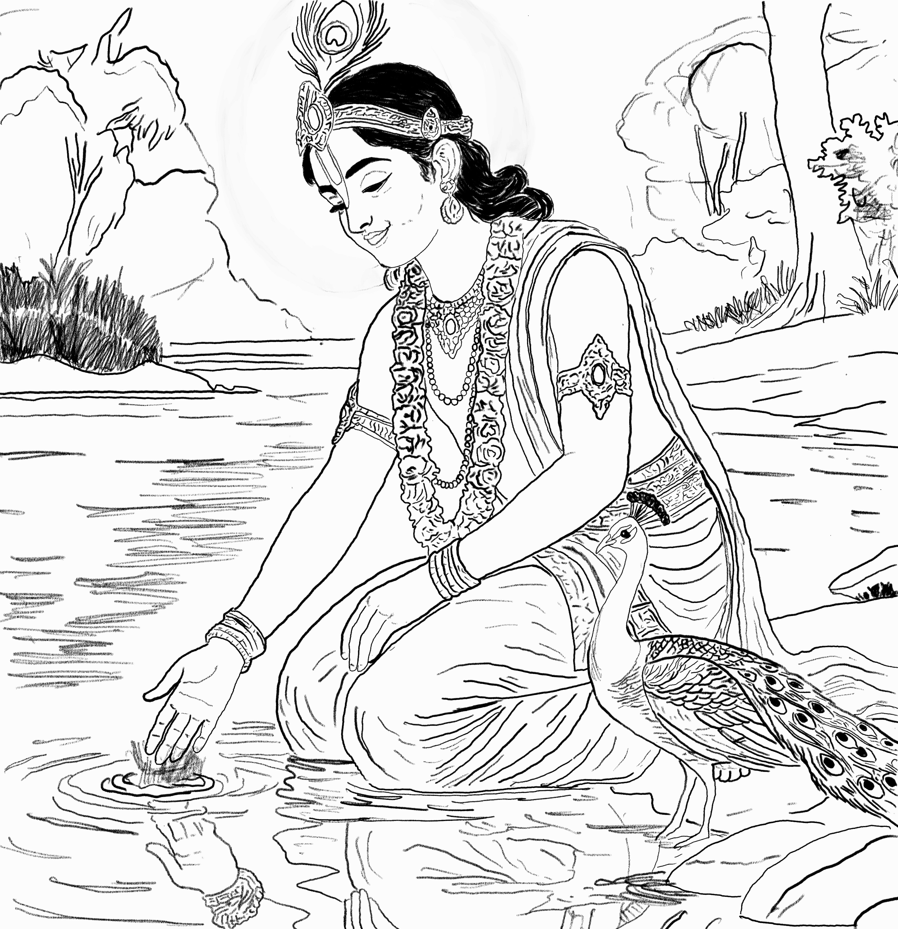 Krishna sketch