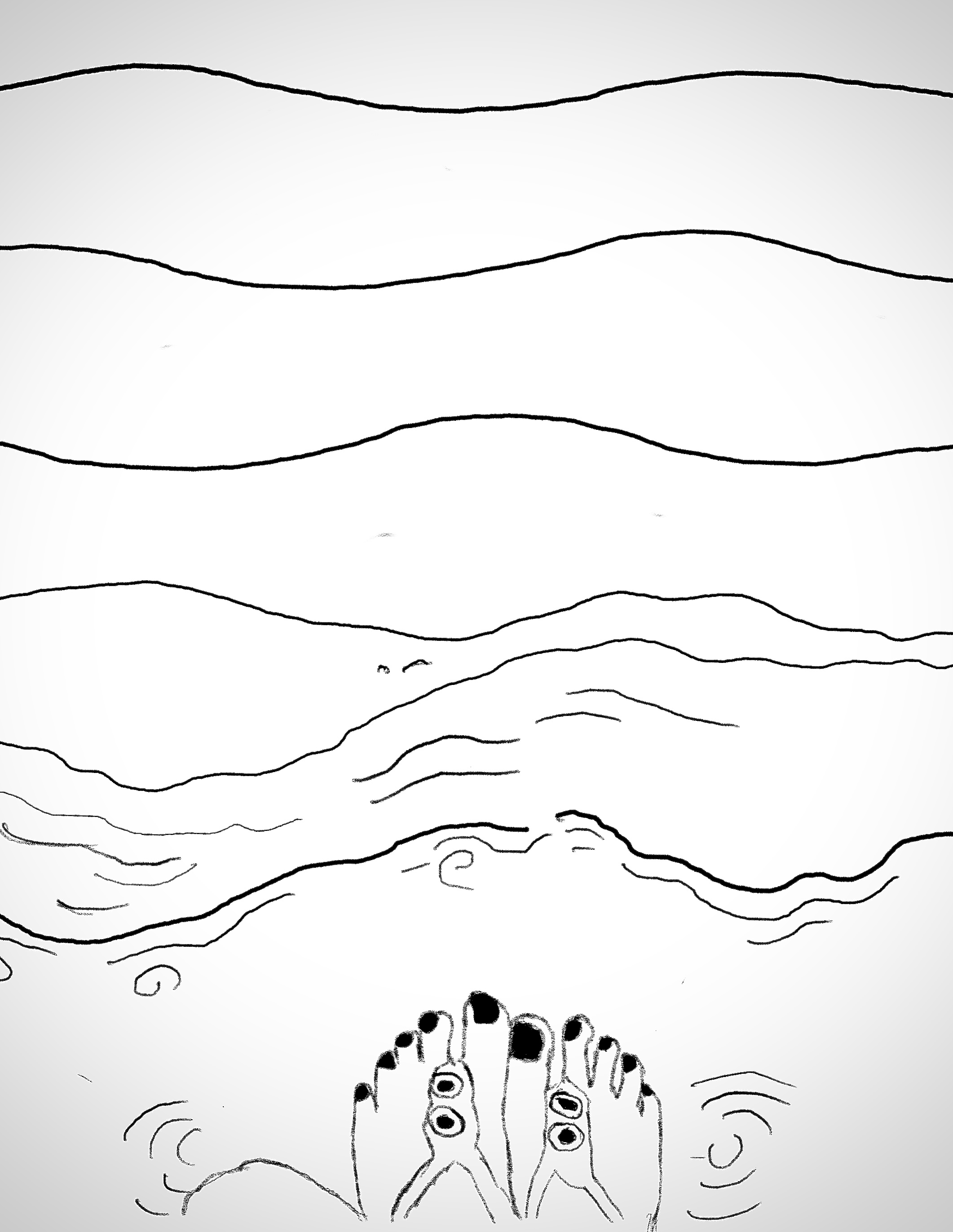 Your feet standing at the edge of the water in Puri.